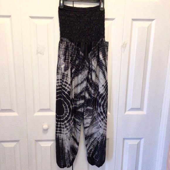 ISP Dancewear Black & White Tie Dyed Hip Hop Hammer Pants Size Adult XS - Picture 4 of 9